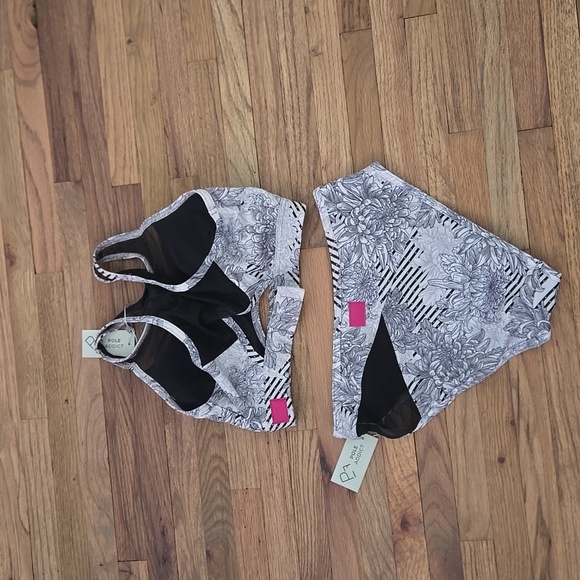 Pole Addict Black/white/grey Set Sz XS NWT - Picture 4 of 8